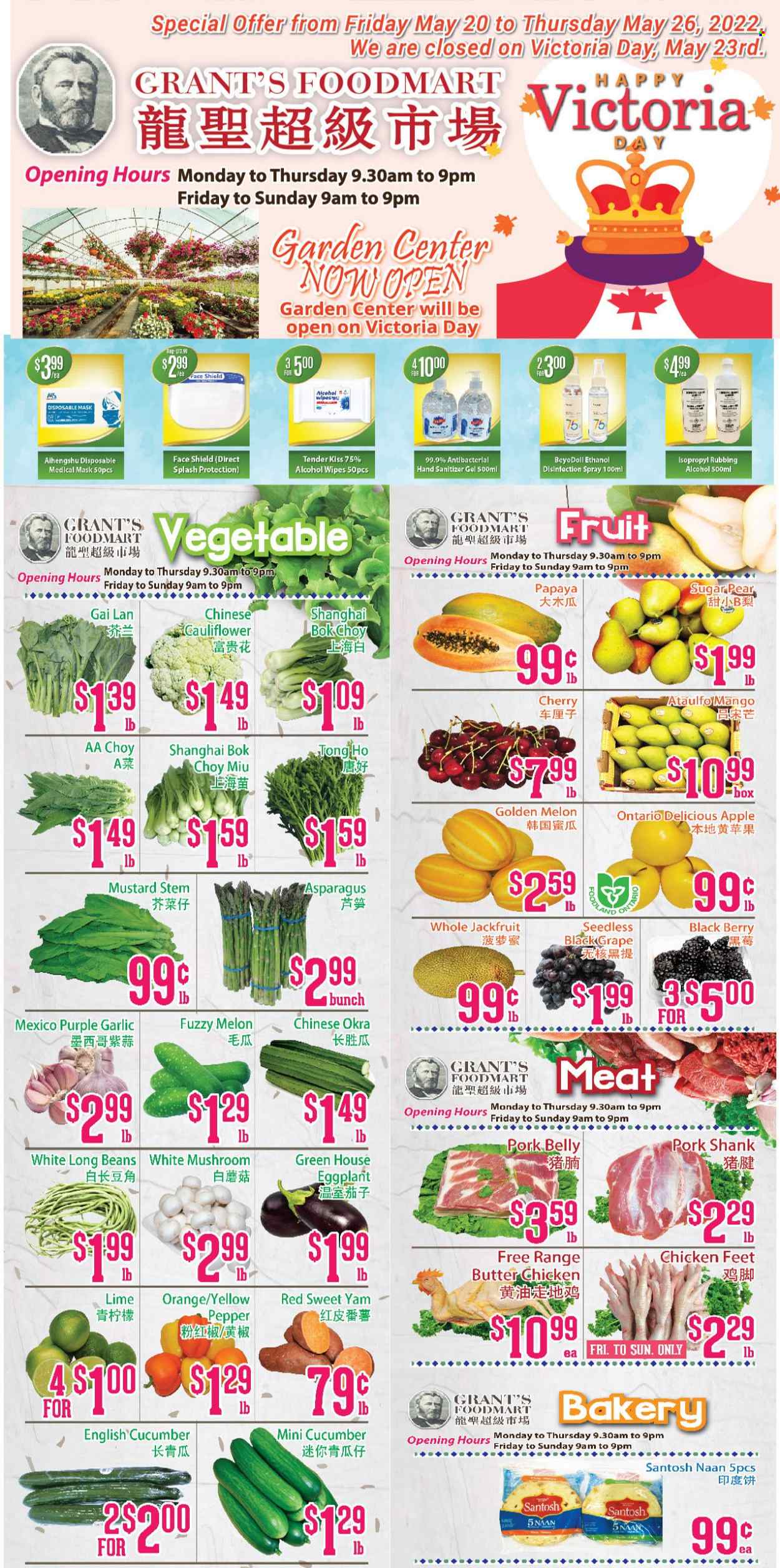 thumbnail - Circulaire Grant's Foodmart - 20 Mai 2022 - 26 Mai 2022 - Produits soldés - asperge, melon, LU. Page 1.