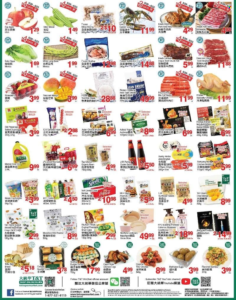 thumbnail - Circulaire T&T Supermarket - 20 Mai 2022 - 26 Mai 2022 - Produits soldés - steak, LU, tofu, Coca-Cola, shampooing, Activia. Page 2.
