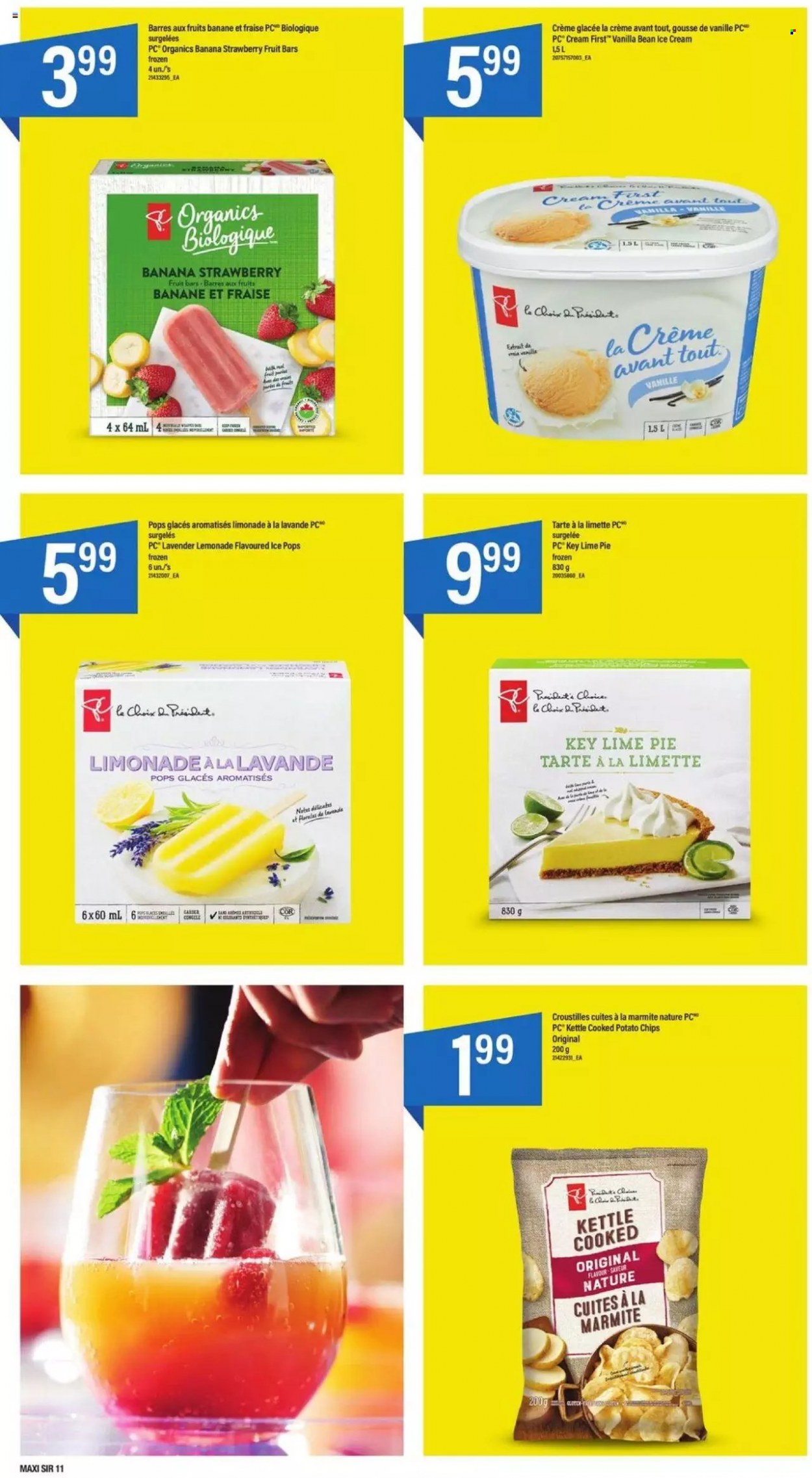 thumbnail - Maxi Flyer - May 19, 2022 - July 13, 2022 - Sales products - pie, Président, ice cream, potato chips, lemonade. Page 11.