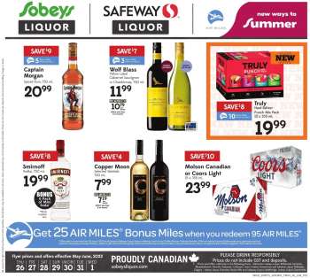 Circulaire Sobeys Liquor - 26 Mai 2022 - 01 Juin 2022.
