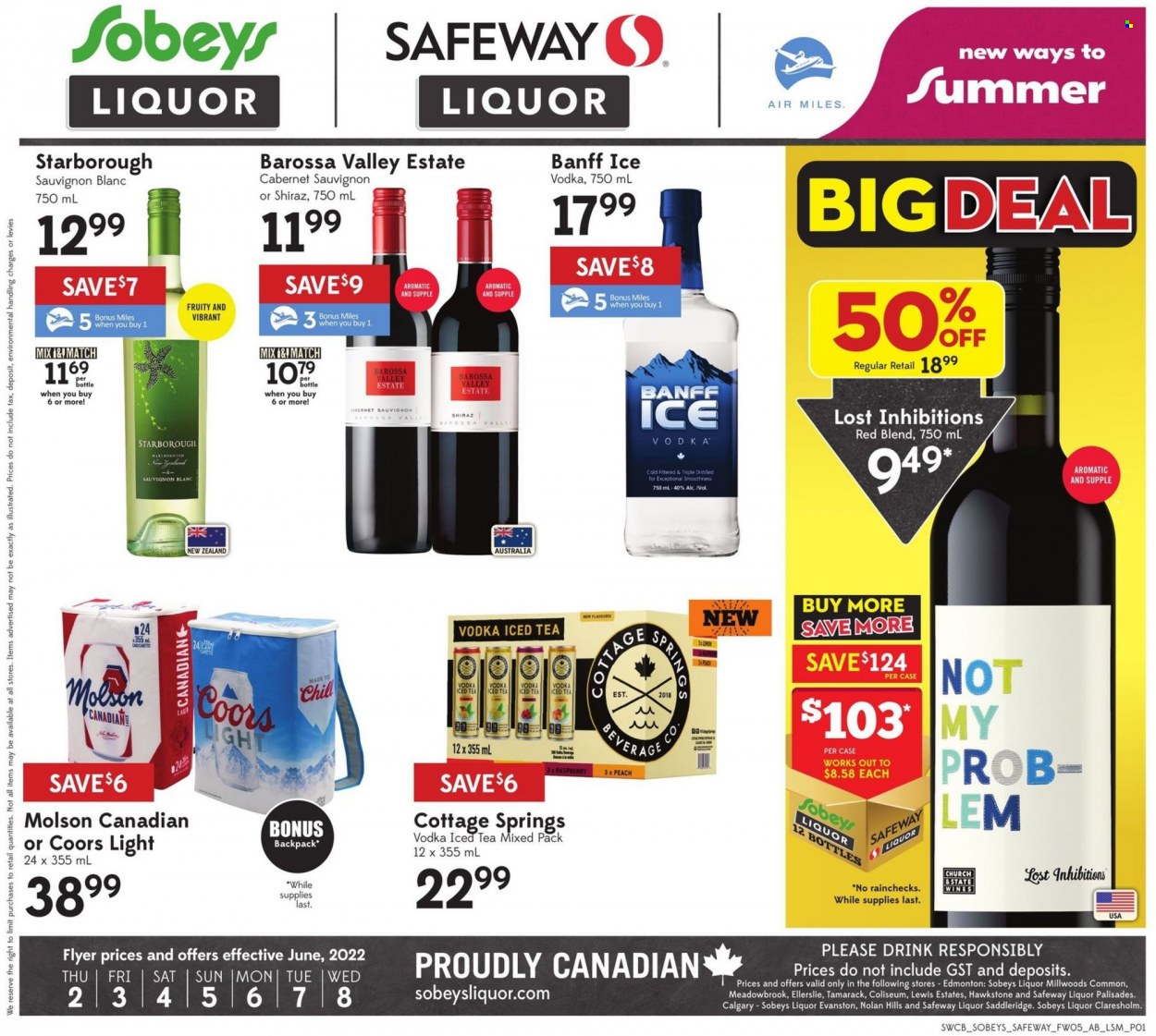 Sobeys Liquor flyer - June 02, 2022 - June 08, 2022. Page 1