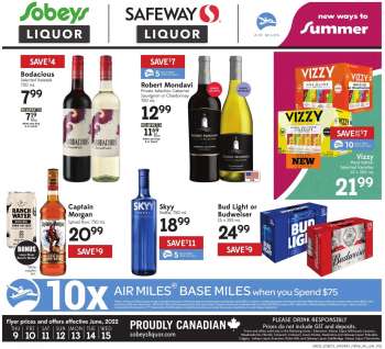 Circulaire Sobeys Liquor - 09 Juin 2022 - 15 Juin 2022.