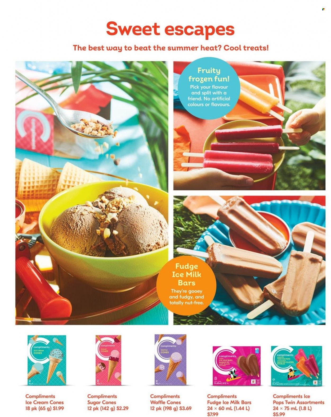 thumbnail - Foodland Flyer - June 09, 2022 - July 13, 2022 - Sales products - milk, ice cream, fudge, sugar. Page 2.
