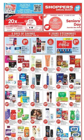 Shoppers Drug Mart Flyer - June 18, 2022 - June 23, 2022.