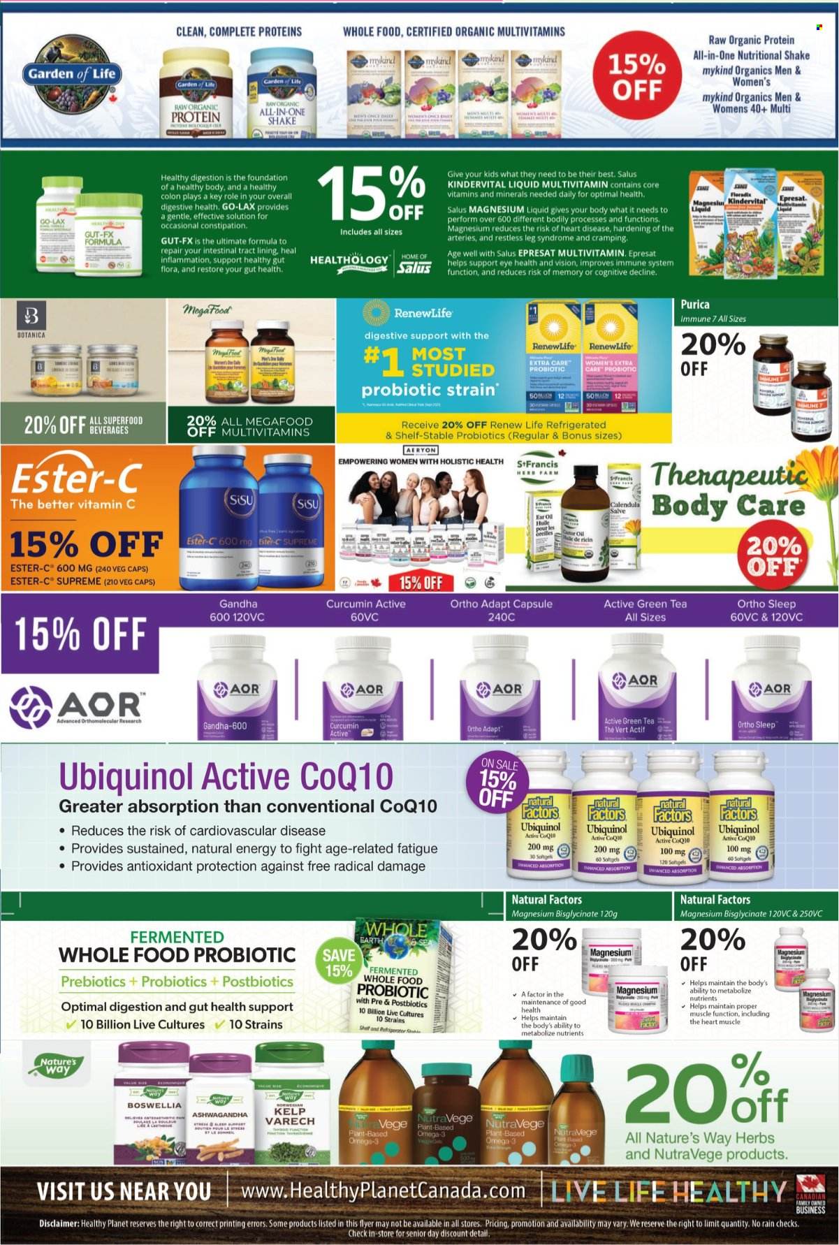 thumbnail - Healthy Planet Flyer - June 16, 2022 - July 13, 2022 - Sales products - herbs, green tea, tea, Ester-c, magnesium, multivitamin, vitamin c, probiotics, Omega-3. Page 7.