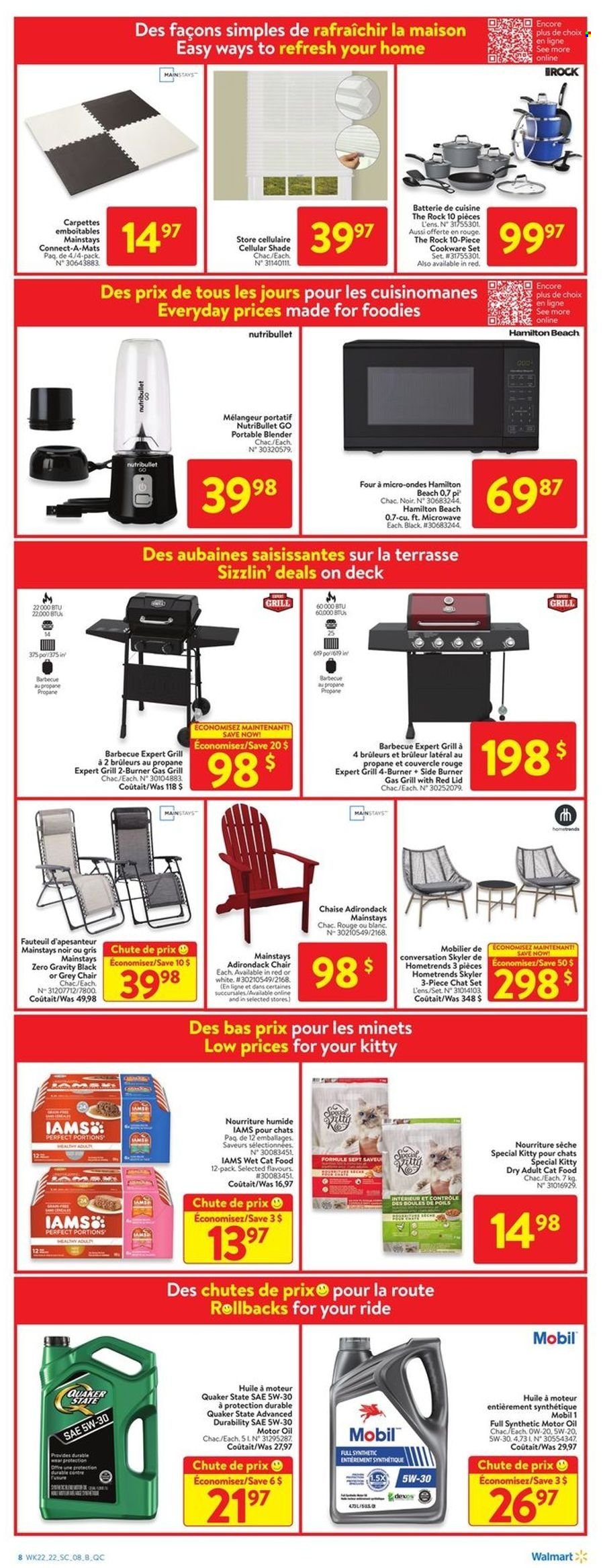 thumbnail - Circulaire Walmart - 23 Juin 2022 - 29 Juin 2022 - Produits soldés - huile, batterie de cuisine, four à micro-ondes, blender, chaise, fauteuil, barbecue. Page 12.