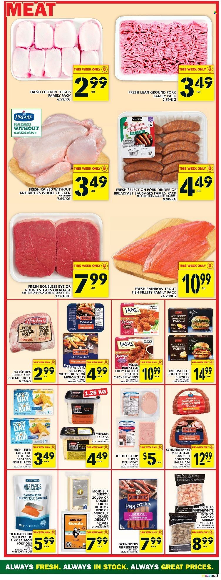 thumbnail - Circulaire Food Basics - 23 Juin 2022 - 29 Juin 2022 - Produits soldés - steak, saumon, jambon, Always. Page 4.