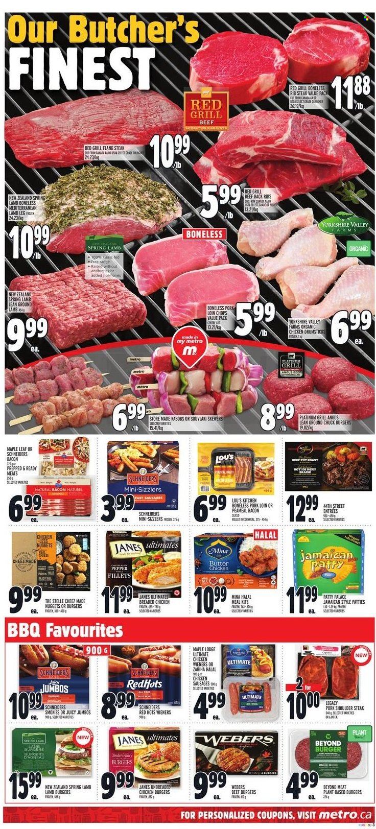 thumbnail - Circulaire Metro - 23 Juin 2022 - 29 Juin 2022 - Produits soldés - steak, bacon, grill. Page 3.