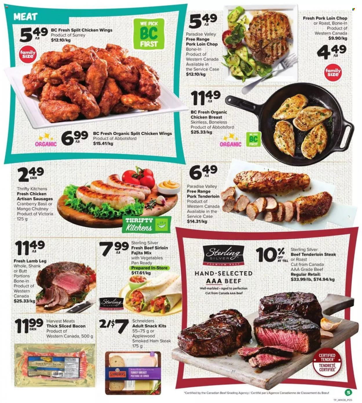 thumbnail - Circulaire Thrifty Foods - 23 Juin 2022 - 29 Juin 2022 - Produits soldés - steak, bacon. Page 5.
