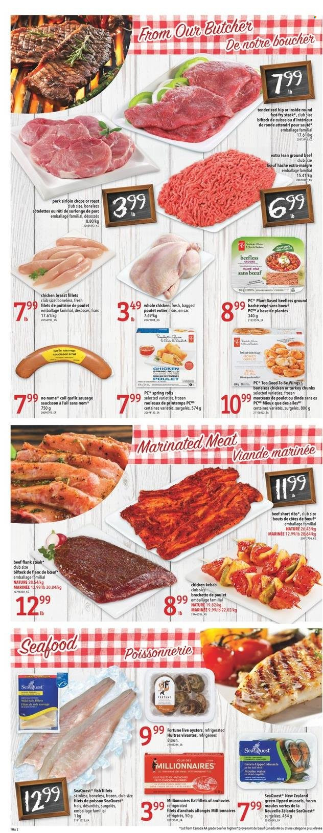 thumbnail - Circulaire Freshmart - 23 Juin 2022 - 29 Juin 2022 - Produits soldés - mâche, steak, huître, moules, saucisson, anchois. Page 2.