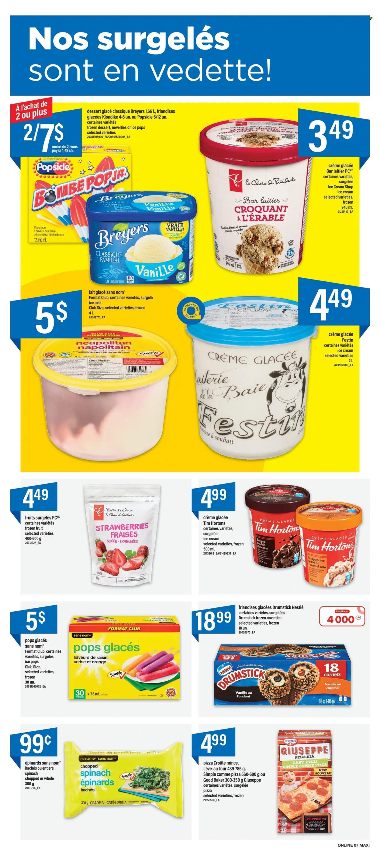 thumbnail - Maxi & Cie Flyer - June 30, 2022 - July 06, 2022 - Sales products - Ace, strawberries, No Name, pizza, pepperoni, Dr. Oetker, milk, ice cream, caramel, cappuccino, Nestlé, oranges. Page 13.