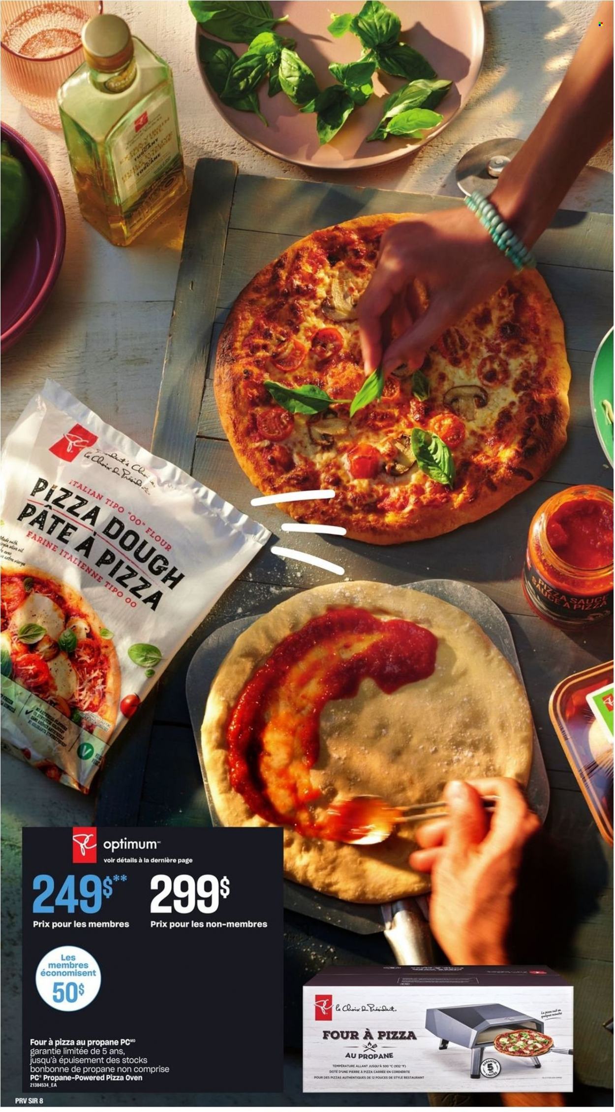thumbnail - Provigo Flyer - May 19, 2022 - July 13, 2022 - Sales products - Président, pizza dough, flour, olive oil, oil, Optimum. Page 8.