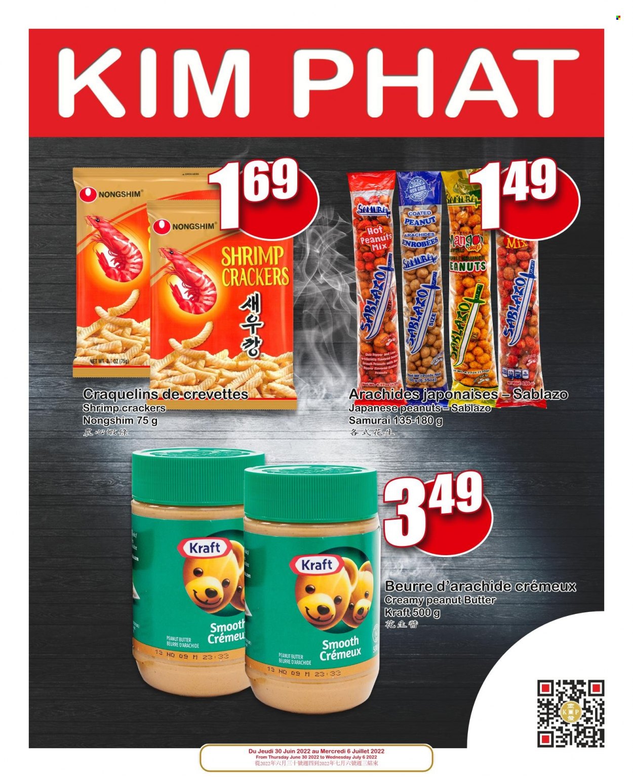 thumbnail - Kim Phat Flyer - June 30, 2022 - July 06, 2022 - Sales products - mango, shrimps, Kraft®, crackers, peanut butter, peanuts. Page 5.