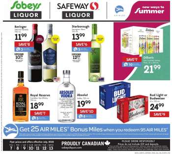 Sobeys Liquor Flyer - July 07, 2022 - July 13, 2022.