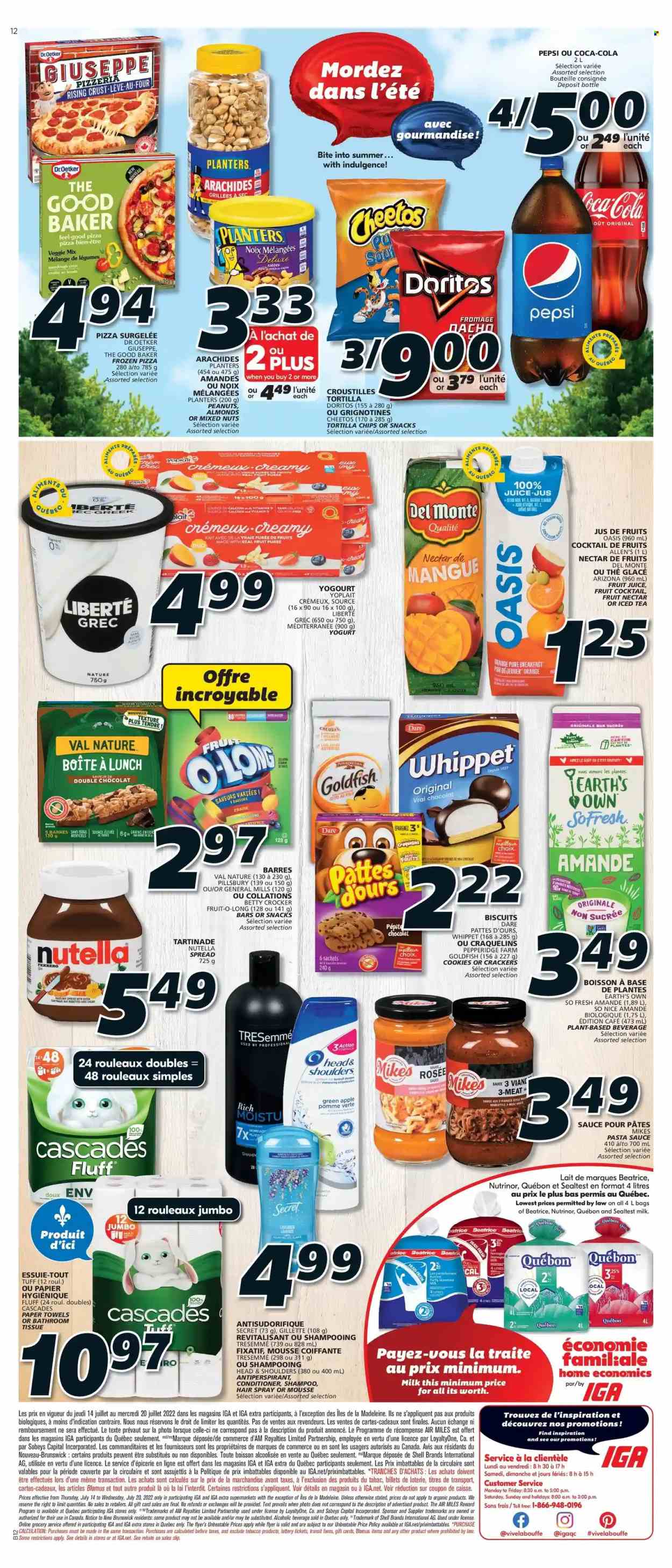 IGA flyer - July 14, 2022 - July 20, 2022. Page 2