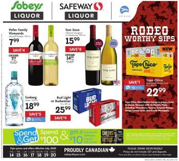 Circulaire Sobeys Liquor - 14 Juillet 2022 - 20 Juillet 2022.
