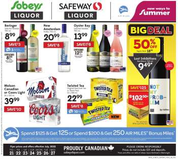 Sobeys Liquor Flyer - July 21, 2022 - July 27, 2022.