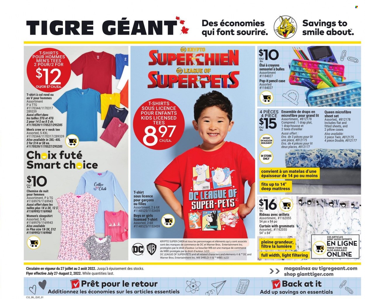 Giant Tiger flyer - July 27, 2022 - August 02, 2022. Page 1