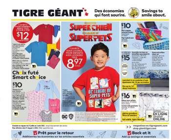 Circulaire Giant Tiger - 27 Juillet 2022 - 02 Août 2022.