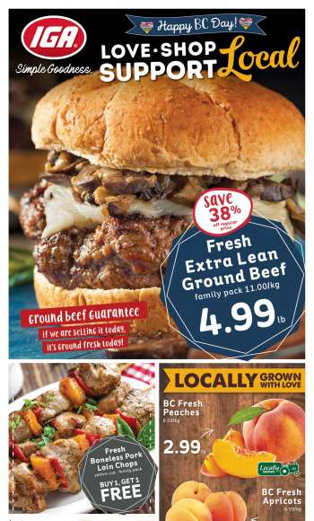 IGA Simple Goodness Flyer - July 29, 2022 - August 04, 2022.