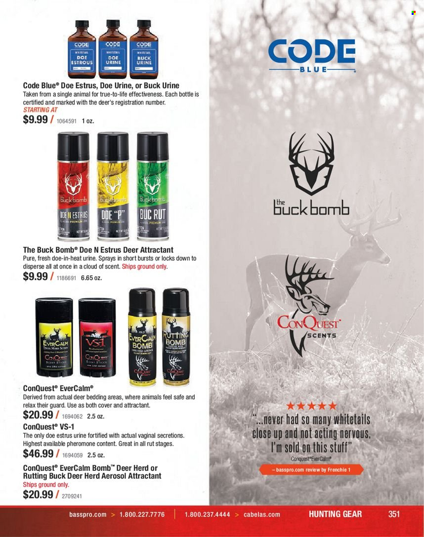 thumbnail - Bass Pro Shops Flyer - Sales products - bedding. Page 351.