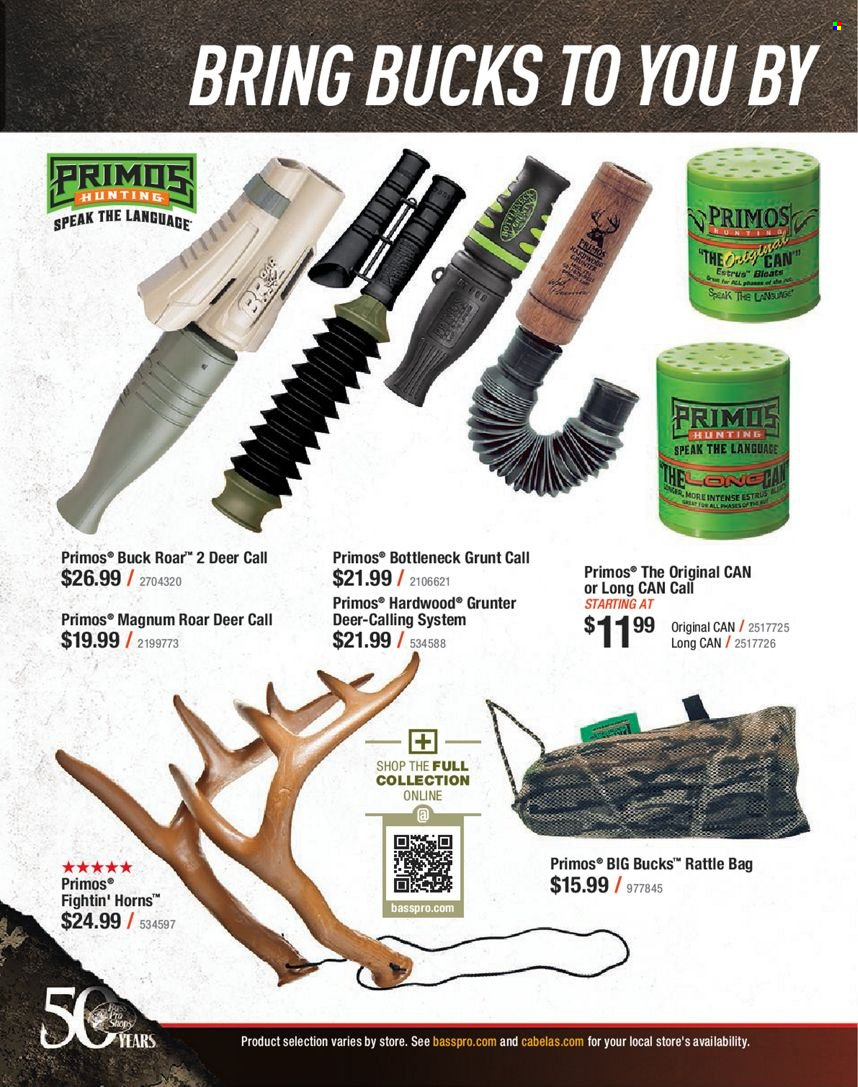 thumbnail - Bass Pro Shops Flyer - Sales products - bag. Page 352.