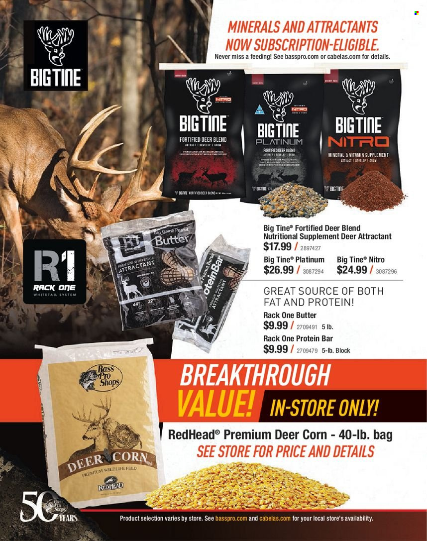 thumbnail - Bass Pro Shops Flyer - Sales products - protein bar, Bass Pro. Page 360.