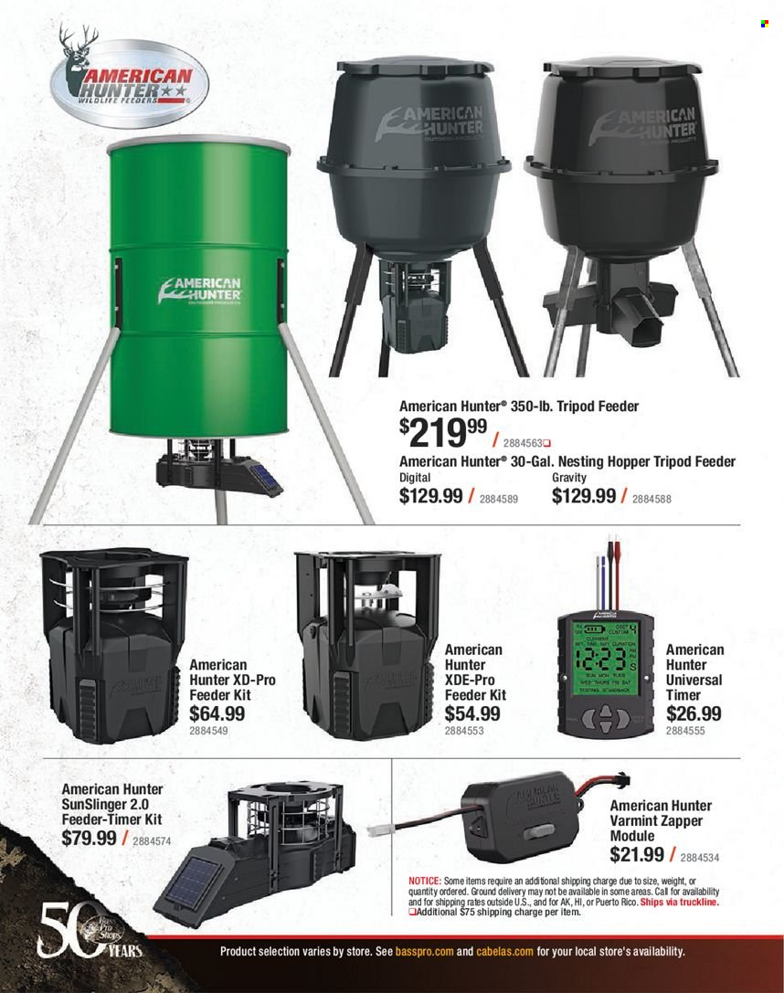 thumbnail - Bass Pro Shops Flyer - Sales products - tripod, tripod feeder, Hunter. Page 370.