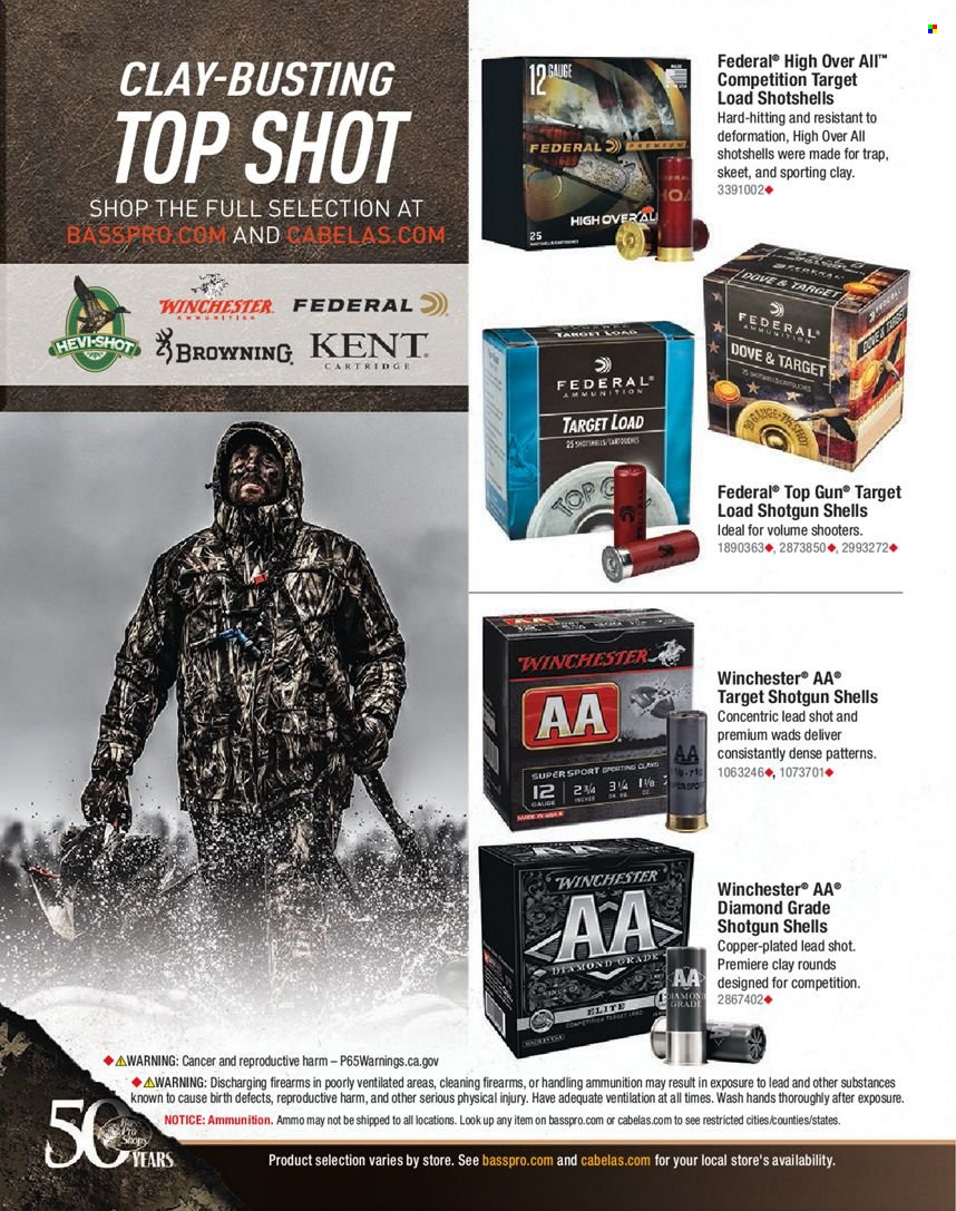 thumbnail - Bass Pro Shops Flyer - Sales products - Dove, Browning, ammo. Page 502.