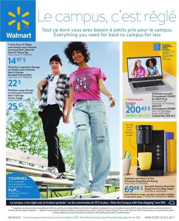 Circulaire Walmart - 04 Août 2022 - 07 Septembre 2022.