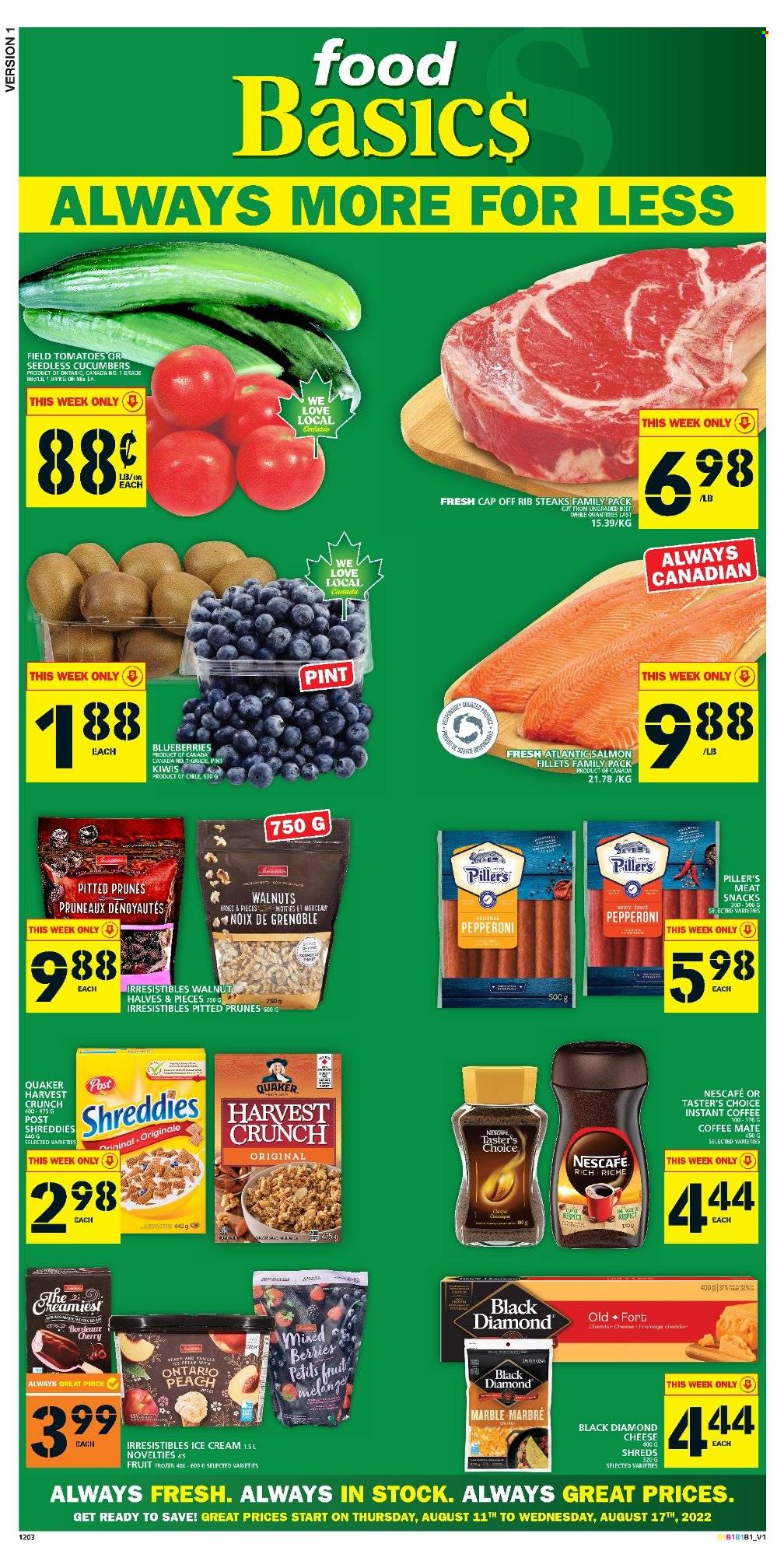 Food Basics flyer - August 11, 2022 - August 17, 2022. Page 1