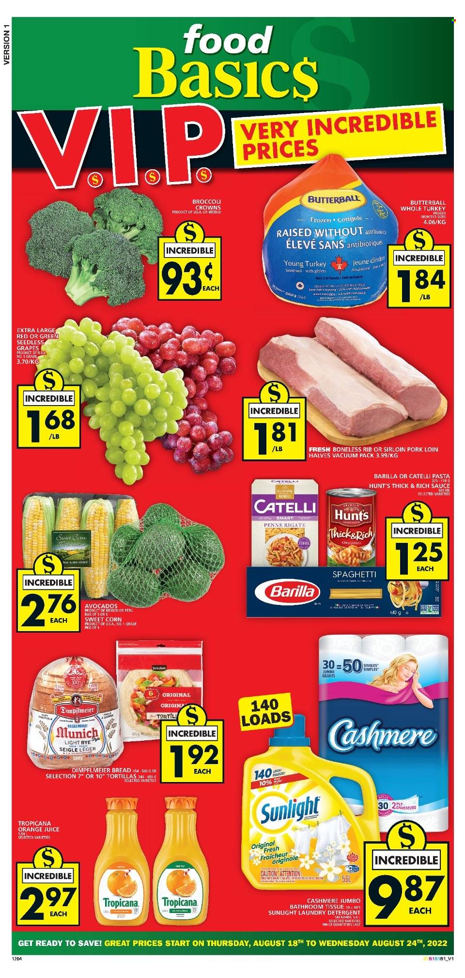 Food Basics flyer - August 18, 2022 - August 24, 2022. Page 1