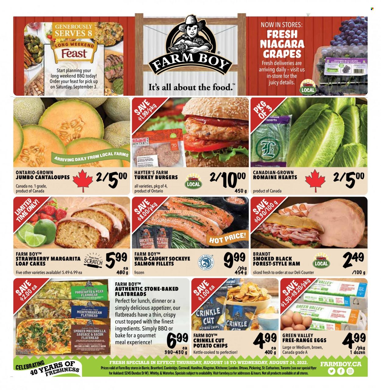Farm Boy flyer - August 18, 2022 - August 24, 2022. Page 1