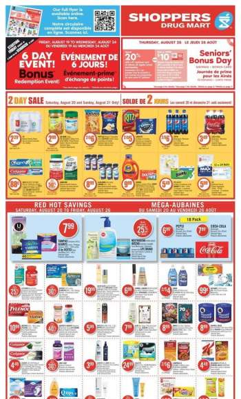 Shoppers Drug Mart Flyer - August 20, 2022 - August 26, 2022.