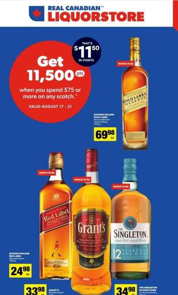 Circulaire Real Canadian Liquorstore - 17 Août 2022 - 21 Août 2022.