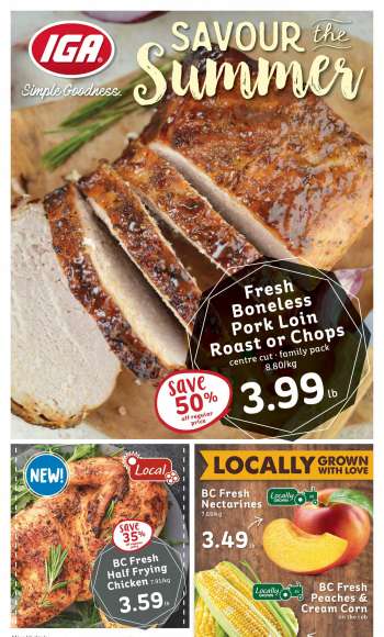 IGA Simple Goodness Flyer - August 19, 2022 - August 25, 2022.