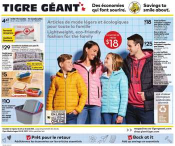 Circulaire Giant Tiger - 24 Août 2022 - 30 Août 2022.