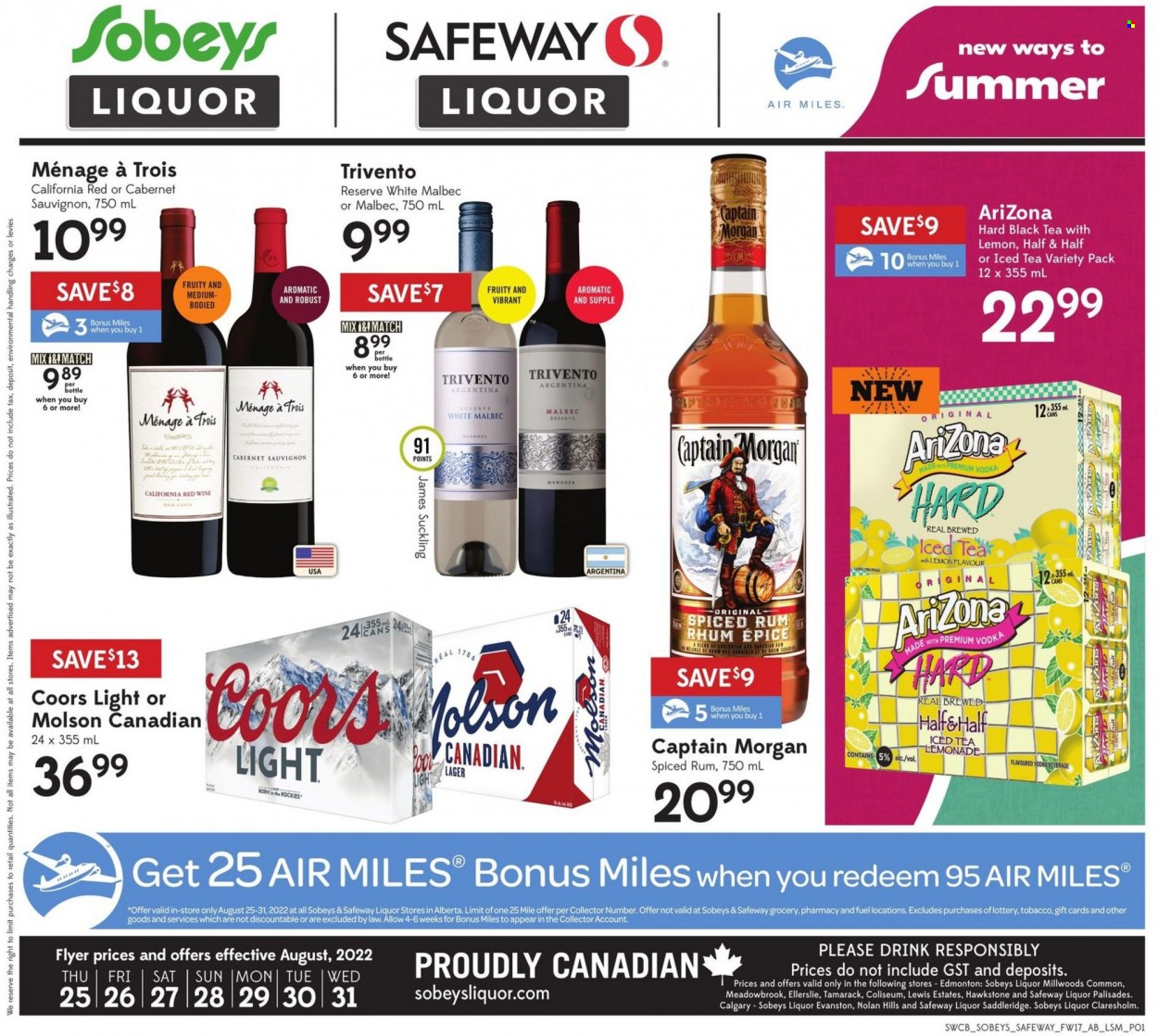 Sobeys Liquor flyer - August 25, 2022 - August 31, 2022. Page 1