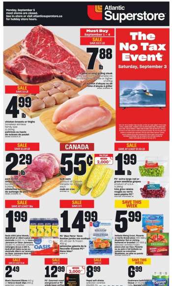 Circulaire Atlantic Superstore - 01 Septembre 2022 - 07 Septembre 2022.