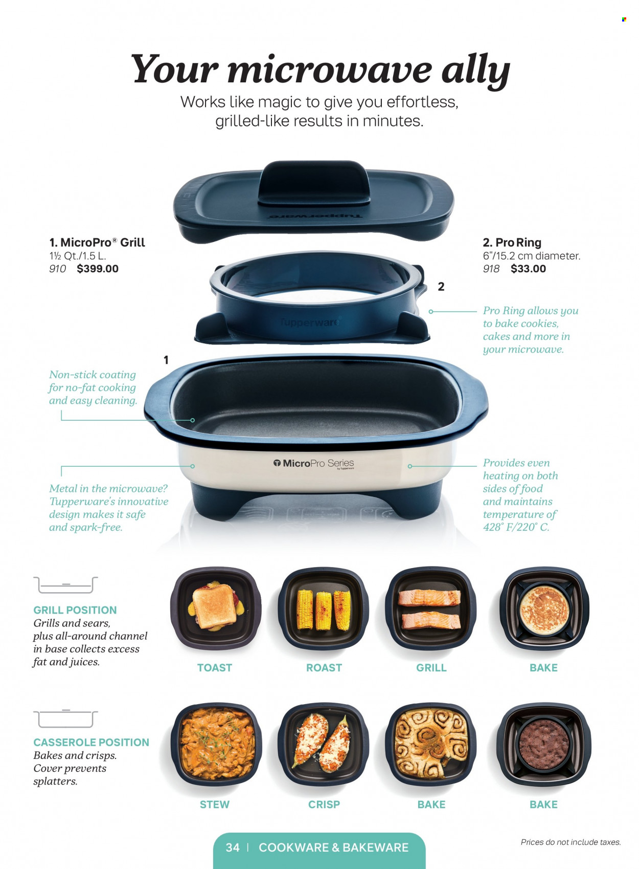 thumbnail - Tupperware Flyer - Sales products - cookware set, casserole, bakeware. Page 34.