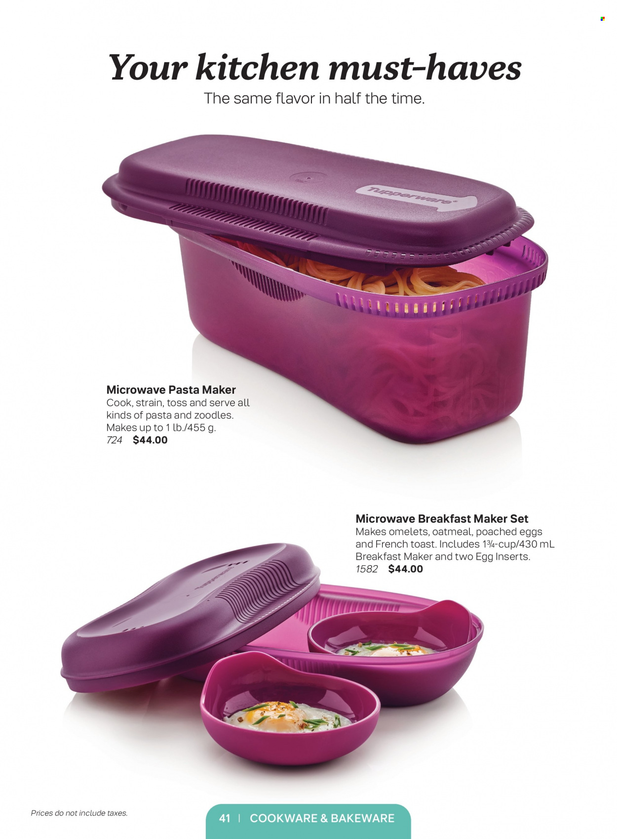 thumbnail - Tupperware Flyer - Sales products - cookware set, bakeware. Page 41.