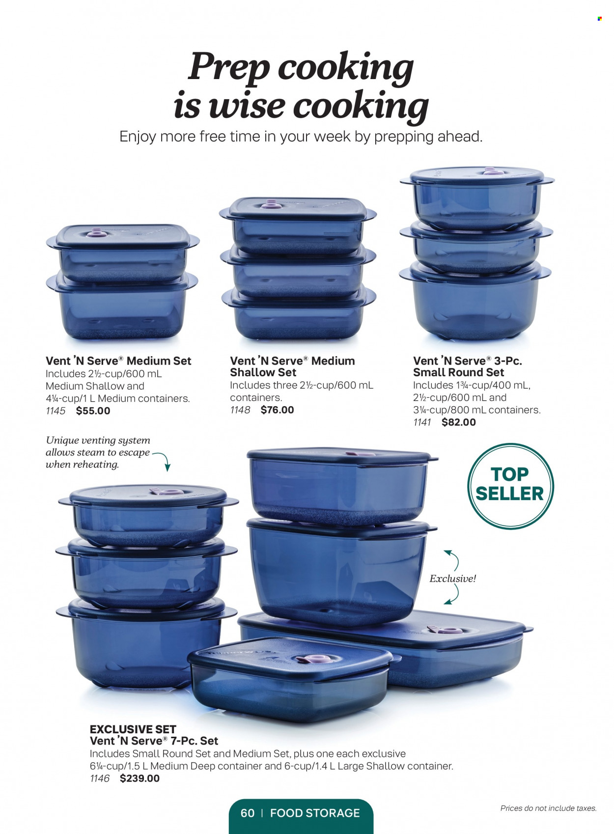 thumbnail - Tupperware Flyer - Sales products - container. Page 60.