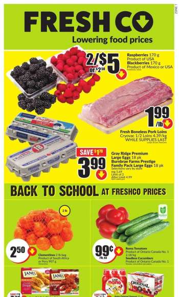 Circulaire FreshCo. - 08 Septembre 2022 - 14 Septembre 2022.