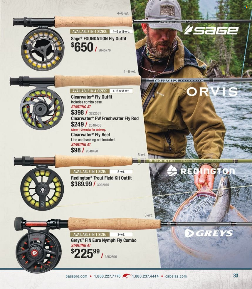 thumbnail - Bass Pro Shops Flyer - Sales products - reel. Page 33.