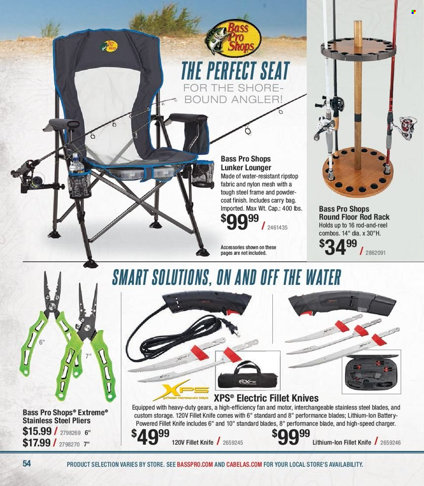 thumbnail - Bass Pro Shops Flyer - Sales products - Bass Pro, reel. Page 54.