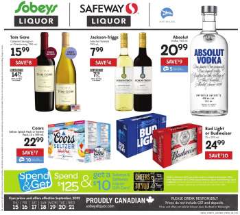 Sobeys Liquor Flyer - September 15, 2022 - September 21, 2022.