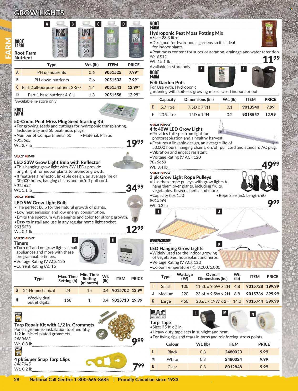 thumbnail - Princess Auto Flyer - Sales products - socket, pot, plant seeds, herbs, houseplant, potting mix. Page 32.