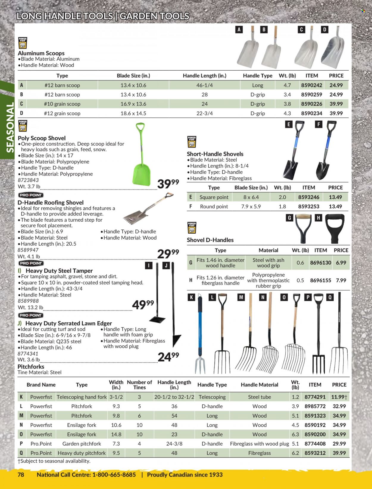 thumbnail - Princess Auto Flyer - Sales products - shingle, shovel, pitchfork, gardening tools. Page 82.