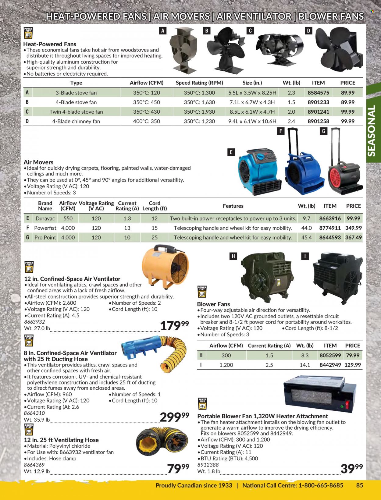 thumbnail - Princess Auto Flyer - Sales products - heater, fan heater, stove, flooring, blower. Page 89.