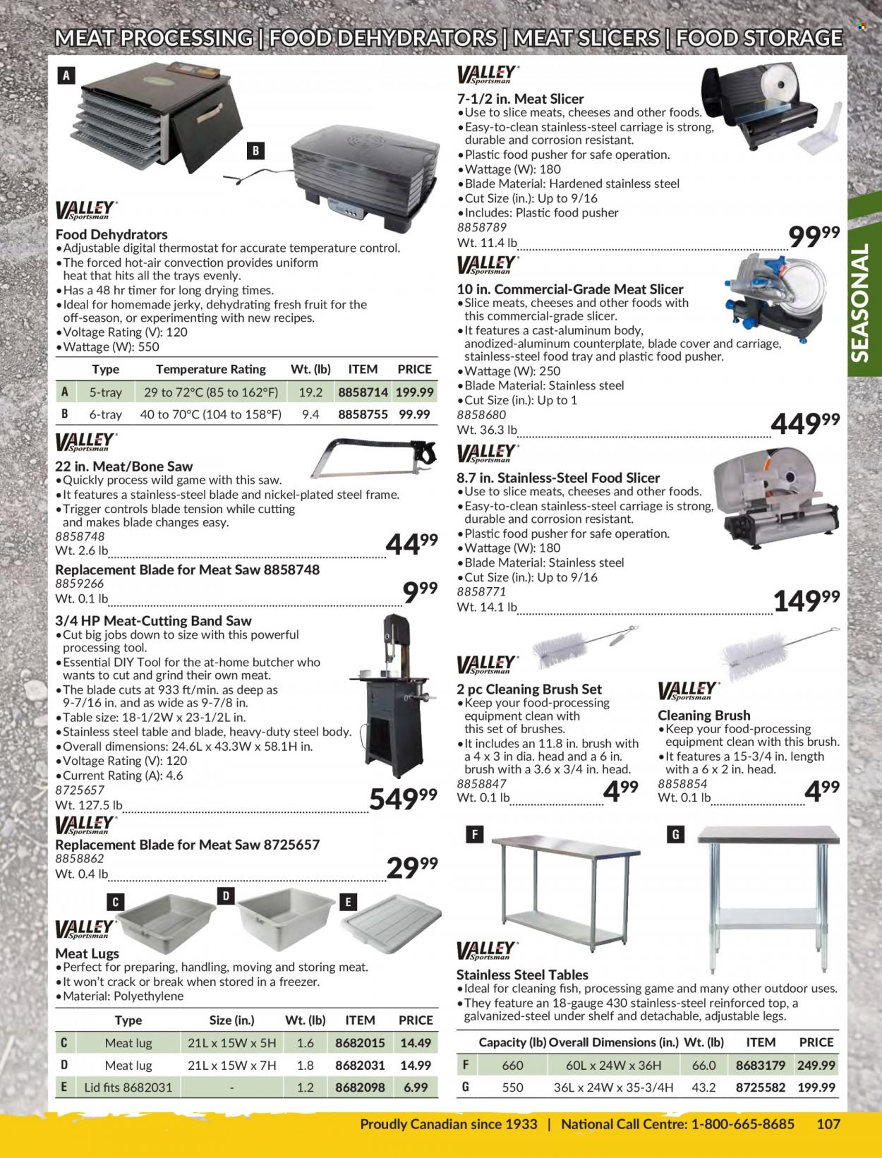 thumbnail - Princess Auto Flyer - Sales products - brush set, timer, saw, table. Page 111.